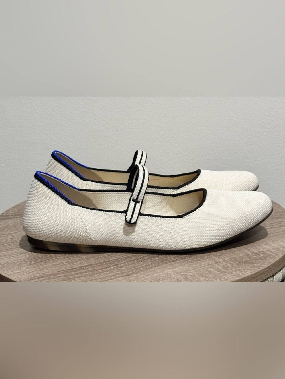 ROTHY’S Gardenia Cream Square Toe Mary Jane Flats